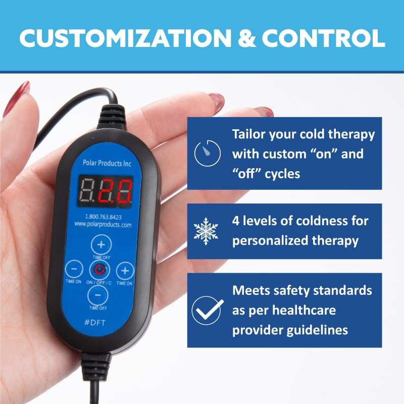 Polar Active Ice 3.0 | 9 QT Cold Therapy Ice Machine | Programmable Timer | Knee & Joint Pad | Cryotherapy Pain Relief System | Ace Bandage Style Compression