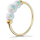 Dainty Gold Nose Ring - Handmade Comfortable 14k Gold Nose Ring with White Opals - Hypoallergenic 7mm Thin 24 Guage Gold Piercing Hoop