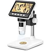 Digital USB Microscope, Mijiaowatch 4.3 Inch Screen 1000X Handheld Microscopes Camera Video Recorder, PC View, Adjustable Sta