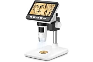 Digital USB Microscope, Mijiaowatch 4.3 Inch Screen 1000X Handheld Microscopes Camera Video Recorder, PC View, Adjustable Sta