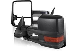 Spec-D Tuning Led Amber Signal Power + Heated Towing Side Mirrors Compatible with 1988-1998 GMC C/K, 1992-1999 Yukon Suburban