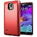 Samsung Galaxy Note 4 Extended Battery Case. Hyperion Samsung Galaxy Note 4 Extended Battery HoneyComb TPU Case / Cover (Fits Hyperion 8000mAh Extended Battery)) [2 Year No Hassle Warranty] (CASE ONLY. Does not include battery) **Hyperion Retail Packaging** - RED