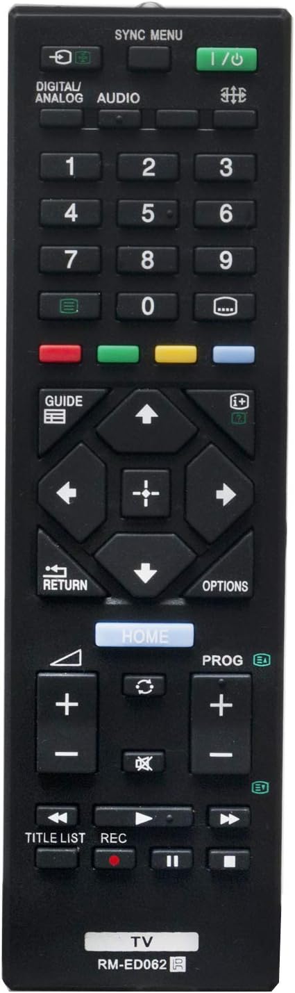 ALLIMITY RMED062 RM-ED062 Remote Control Replaced for Sony Bravia TV KDL-48R55XC KDL-48R555C KDL-40R553C KDL-40R550C KDL-40R450A KDL-40R353C KDL-32R433B KDL-32R430B KDL-32R400A KD-49XE7077