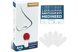 Medineed Nosebleed Plugs, 6Pcs First Aid Nose Bleed Stopper, Stop Nosebleeds Fast, Extra Absorbe Nose Plugs for Adults (6PCS)