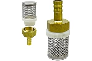 COTONLAKE Stainless steel filter copper tube joint 12mm diameter hose connection, garden, swimming pool, fish tank hose filter, Suction Strainers Used to Remove Debris and Reduce Solid Entry(12mm)