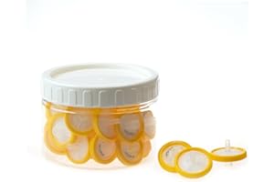 PEKYBIO 30 Pack Nylon Syringe Filters, Lab Filters Hydrophilic 0.45 um Pore Size, 25 mm Diameter