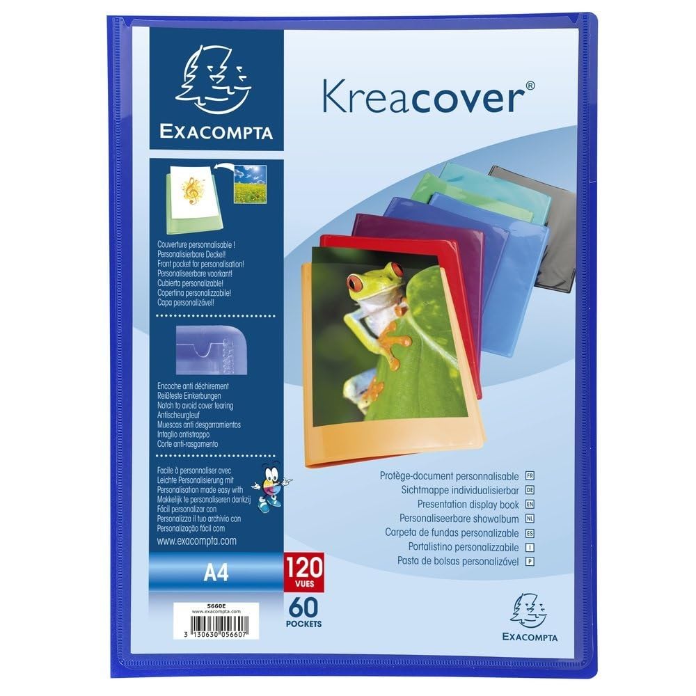 Exacompta 60 Pocket Polypropylene Folder - Assorted