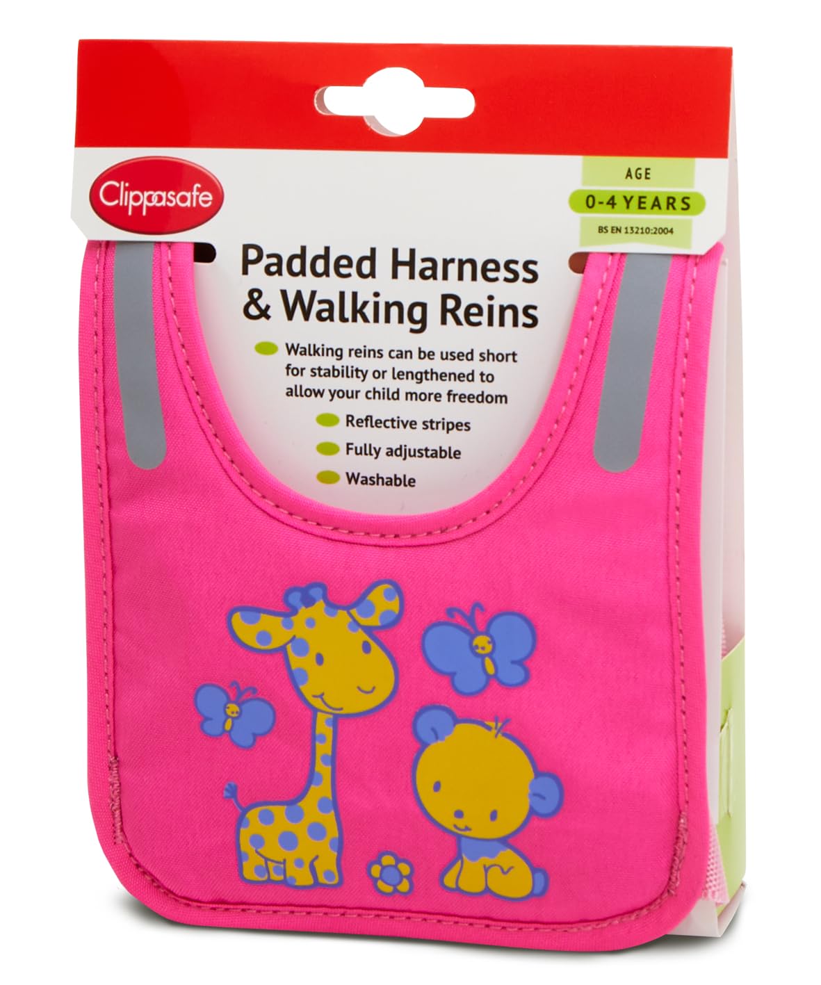 Clippasafe Padded Harness & Reins (Giraffe/Bear Motif)