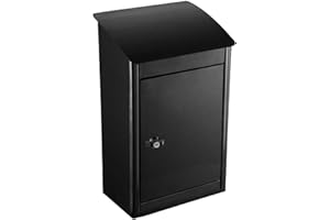 Qualarc WF-PB019 ParcelSentry Junior Wall Mount Locking Parcel Drop Box, Black