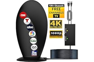 ANTATXTV TV Antenna Indoor, Long Range Reception 770Miles, TV Antenna, Digital TV Antenna for Local Channels Supports 4K HD forAll TVs, 20ftCable,HD Antenna for TV Indoor 4K,Digital Antenna for Smart TV Indoor