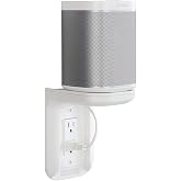 Sanus Outlet Shelf Speaker Mount - Heavy Duty Shelf Holds Devices up to 10 lbs - DIY Install Works with Both Standard &amp; Decora Outlets - Perfect for Sonos &amp; Other Smart Speakers