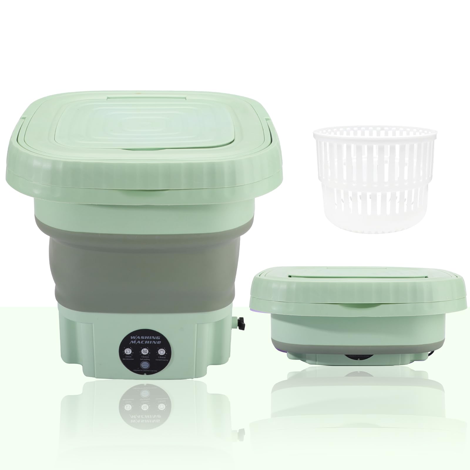 Photo 1 of ***NOT FUNCTIONAL, SELLING FOR PARTS AS IS, FINAL SALE***Portable Washing Machine 9L, Mini Foldable Washer Machine for Travel, Camping, RV, Dorms, Apartment,Underwear and Baby Clothes (Sage Green)***NOT FUNCTIONAL, SELLING FOR PARTS AS IS, FINAL SALE***