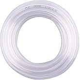 DERNORD PVC Tubing 1/4"ID X 3/8"OD Flexible Clear Vinyl Hose 10 Feet for Food Grade