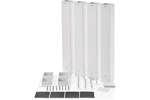 DormCo Suprima® Ultimate Height Bed Risers - Carbon Steel - White