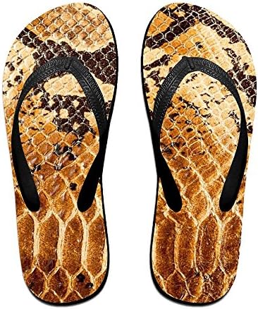 Stylish Lightweight Women's Men's Personalized Beach Flip Flops Cool Snakeskin Beach Slippers
