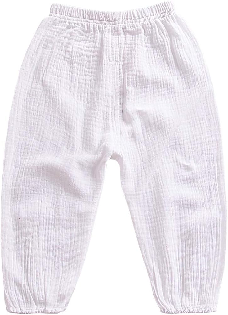Weixinbuy Toddler Baby Girls Clothes Solid Ruffle Summer Long Pants Bloomers: Clothing