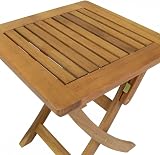 Charles Bentley Square Foldable Table, FSC Eucalyptus, 50x45cm view 4