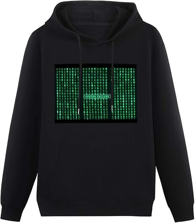 Zhiguang Mens Classic Hoody Sound Activated Led Matrix Hoodies Long