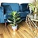 BESAMENATURE Artificial Mini Fiddle Leaf Fig Tree, Potted Artificial Tree for Home Decor, 22'' Tall, Green