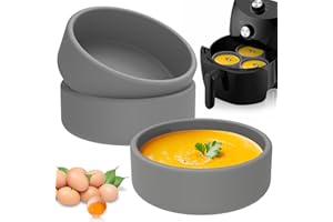 LZVXTYM 3Pcs Silicone Air Fryer Mold, 4-Inch Air Fryer Egg Pan, Microwave Egg Cooker Accessories, Reusable Poacher Cups, Nons
