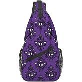 QWEHHEVG Halloween House pattern Outdoor Crossbody Shoulder Bag For Unisex Young Adult Hiking Bicycling