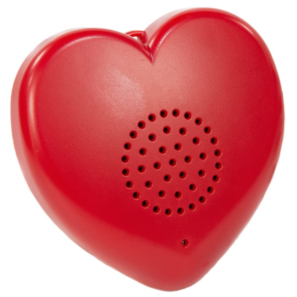 Talking Products, Talking Heart Voice Recordable Sound Button, 2 Minutes. Create Your own Personalised Talking Teddy Plush Toy, Baby Heartbeat Keepsake or Valentines Day Gift (Red)