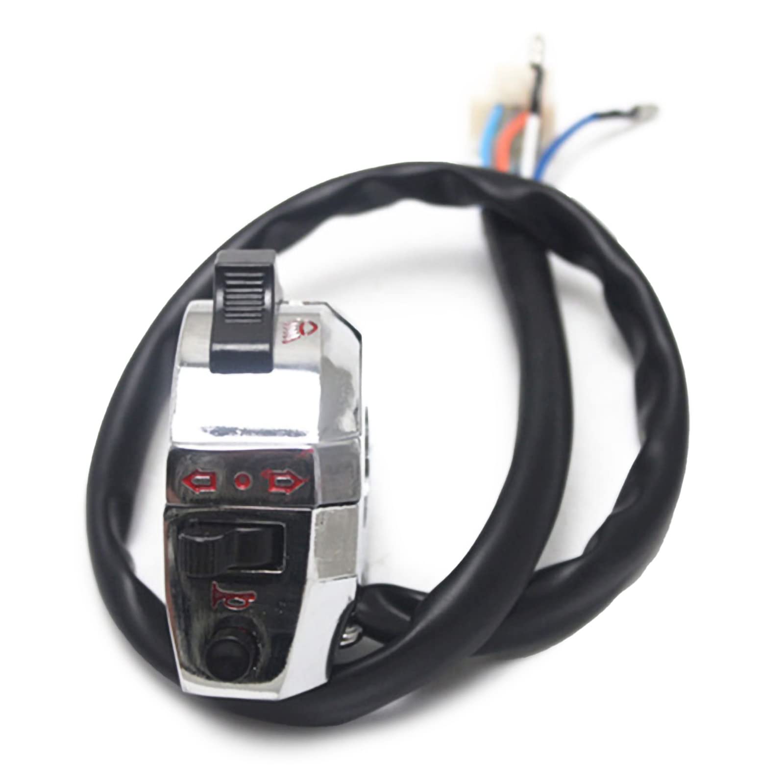 Meliore 汎用 22mm 薄型 左 ハンドル スイッチ シャリーダックス モンキー ゴリラ Z50J AB27 CD50 CD90 CF50 バイク オートバイ 原付 スクーター メッキ商品画像