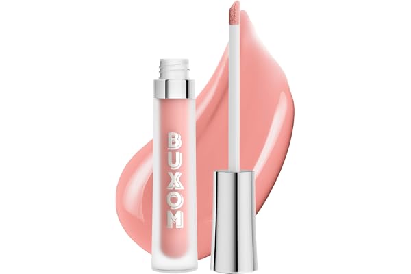 BUXOM Full-On Plumping Lip Cream, Hydrating Lip Gloss with Peptides & Hyaluronic Acid, High-Shine Tinted Formula for the Look