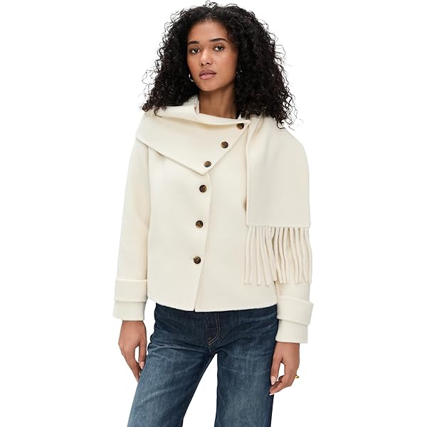 Amazon.com: line and dot Pearl Jacket Ivory XS : Clothing, Shoes