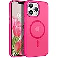 BENTOBEN for iPhone 13 Pro Max Case,[Compatible with MagSafe] iPhone 13 Pro Max Magnetic Phone Case Translucent Matte Shockproof Women Men Protective Cover Case for iPhone 13 Pro Max 6.7",Hot Pink