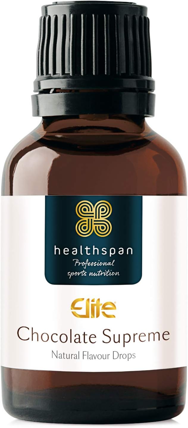 Healthspan Elite Chocolate Protein Flavour Drops | 50ml | All Blacks Official Partner | Informed Sport Accredited | Natural Flavour | Sugar Free | Vegan