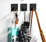 IZRA Self Adhesive Hooks 12 Pack Black Stainless Steel Waterproof Rustproof view 4