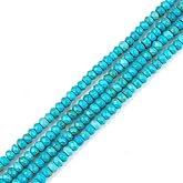 Adabele 27 Inch Natural Turquoise Blue Quartz Healing Gemstone 4mm Small Faceted Rondelle Loose Beads Gem Stone Spacer (234-250pcs) for Jewelry Making GH1R-12