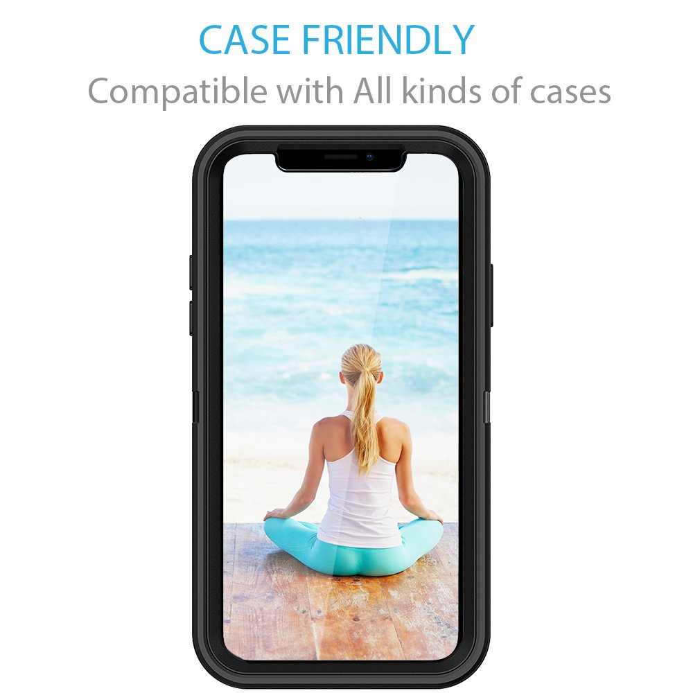 iPhone X Screen Protector,Dendrobates Hybrid Glass Screen Protector [Edge to Edge][Scratch&Shatter Resistant][Case Friendly][Bubble Free]for Apple iPhone X[2-Pack]