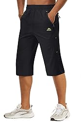 TACVASEN Mens Capri Pants Below Knee Athletic