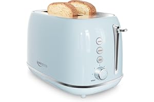 Toaster 2 Slice Stainless Steel Toaster Retro with 6 Bread Shade Settings, Bagel, Cancel, Defrost Function, 2 Slice Toaster w