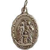 THE SACRED FAMILY OVAL SHAPE MEDAL - 100% MADE IN ITALY - THE PATRON SAINTS MEDALS - RELIGIOUS GIFT