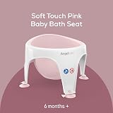 Angelcare Soft Touch Baby Bath Seat Pink Water Level Indicator Suction Cups view 2