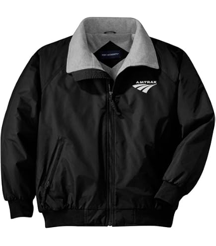 Amtrak Travelmark Embroidered Jacket Front and Rear Adult S [252r