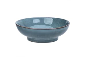 MUUBOOX 10" Decorative Bowl,Ceramic Fruit Bowl for Kitchen Counter,Coffee Table, Dining Room,Table Centerpiece Bowel,Entryway Key Holder & Jewelry Organizer (Ocean Blue)