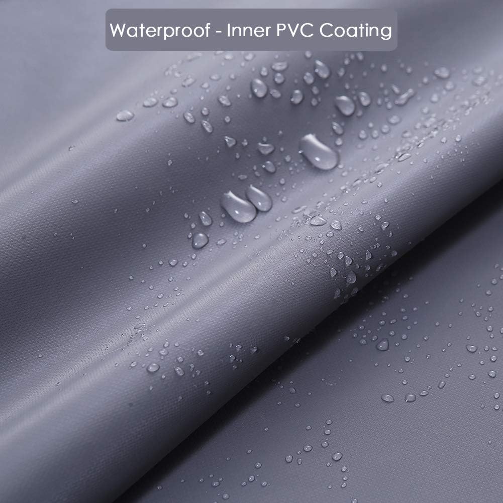 SUPERJARE Updated Patio Umbrella Cover with Rod for 7 to 11 Ft Umbrellas & 15 Ft Double-Sided Umbrellas, 600D Protective Waterproof Cover with Zipper, Gray: Kitchen & Dining