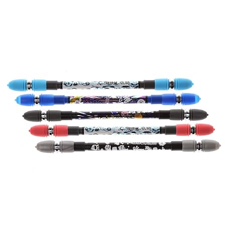 ZOUCY Spinning Pen, Rutschfeste Beschichtete Spinning-Kugelschreiber Gaming Rolling Finger Rotating Playing - Farbe nach dem 
