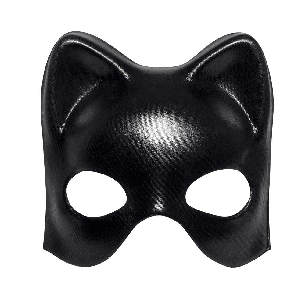 Boland 00253 Eye Mask Cat Black for Adults Half Mask Face Mask Unisex Carnival Fancy Dress Theme Party Halloween