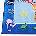 Eric Carle Elementary World Map Kids Machine Washable Area Rug Blue/Red, 4'11