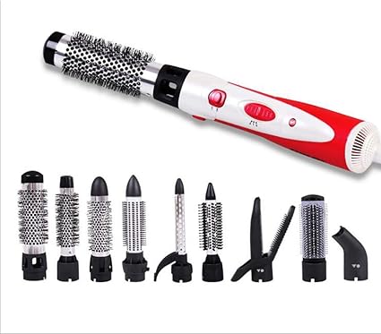 curling iron brush with retractable bristles