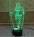 YANGHX 3D illusion Light Kobe Bryant NBA BlackMamba 7 Colors Change FOR 2016 Halloween Christmas Children Table Lamp (Color: Multicolor)