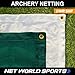 Professional Archery Back Stop Netting - Heavy Duty Reinforced Nets in 5 Sizes [Green/White]