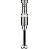 KitchenAid Variable Speed Corded Hand Blender, KHBV53, Contour Silver | Removable 8" Blending Arm, Blending Jar with Lid, BPA-Free Material, Blends Smoothies, Shakes, Soups