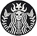 Dead Mermaid Zombie Halloween Skull Skeleton Sew Iron on Embroidered Patches - Black (1Pcs.)
