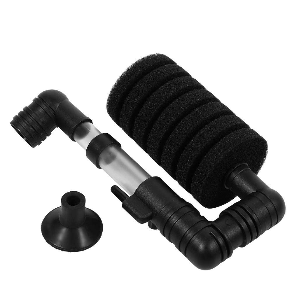 HEEPDD Aquarium Air Pump Biochemical Sponge Filter, Fish Tank Air Pump Filtration Black Foam With Suction Cup(Single Head Filter)